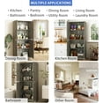 thumbnail image 4 of CARPETNAL 72" Tall Farmhouse Kitchen Pantry with Adjustable Shelves, Large Wood Storage Cabinet with Drawer & 2 Barn Doors, Freestanding Storage for Dining Room, Living Room, Grey, 4 of 7