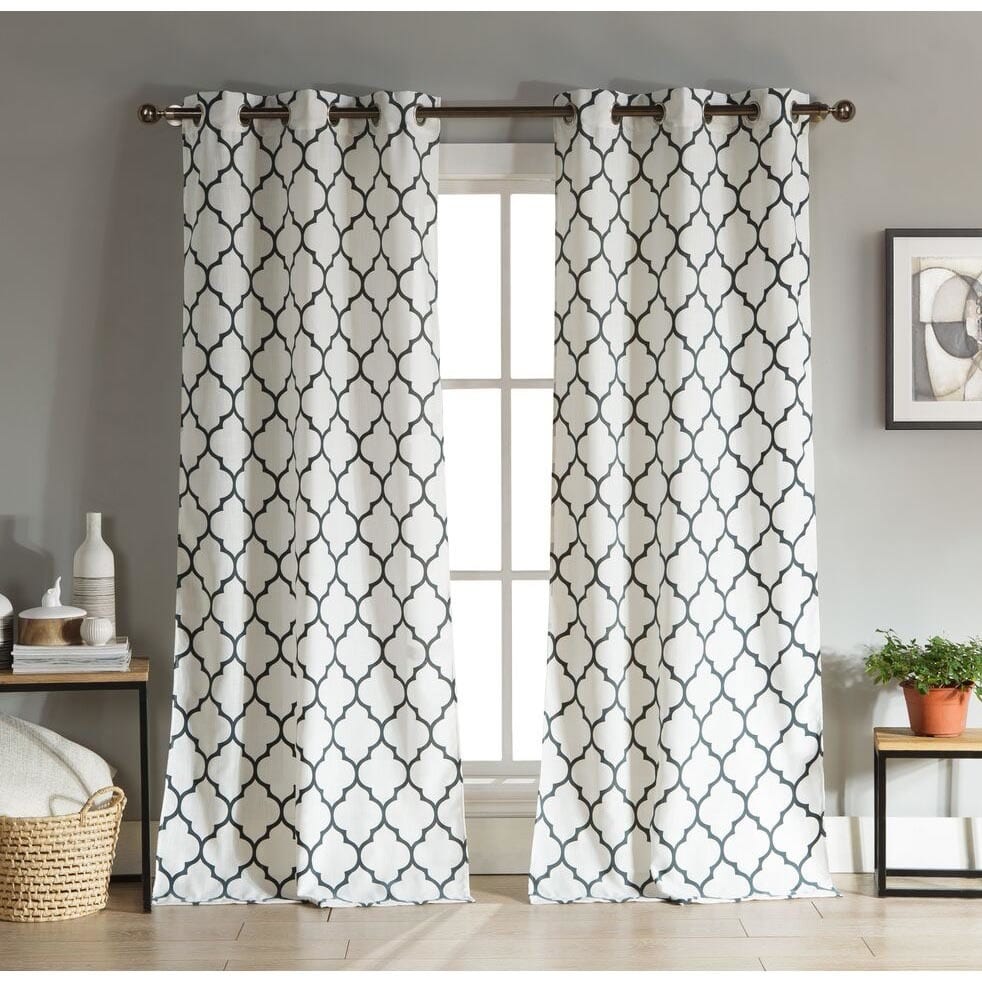 2-Pack Mason 38 in. W x 96 in. L Polyester Window Panel in Taupe