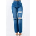 thumbnail image 5 of American Bazi High Waist Distressed Wide Leg Jeans, 5 of 6