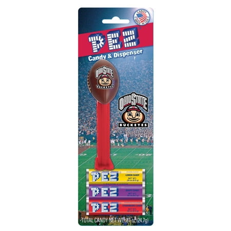 Slim Candy Raspberry - (5 Pack) Pezî Ohio State Buckeyes Raspberry, Strawberry, Cherry Candy & Dispenser 3-0.29 oz. Carded Pack