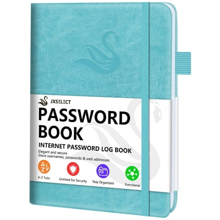 JXSELECT Password Book with Alphabetical Tabs