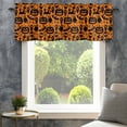 thumbnail image 4 of Halloween Farmhouse Short Window Curtain Valances, Spooky Pumpkin Fall Horror Skull Bones Ghost Rod Pocket Kitchen Valances for Living Room Bedroom Bathroom Cafe 42" x 18", 4 of 8