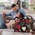 thumbnail image 2 of Clearance Under $1 Boovnll Valentines Pillow Covers 18x18", Valentines Gifts, Printing Valentines Day Pillow Covers for Home Bedroom, Living Room, Couch, Sofa, Party Decor, Valentines Day Decorations, 2 of 5