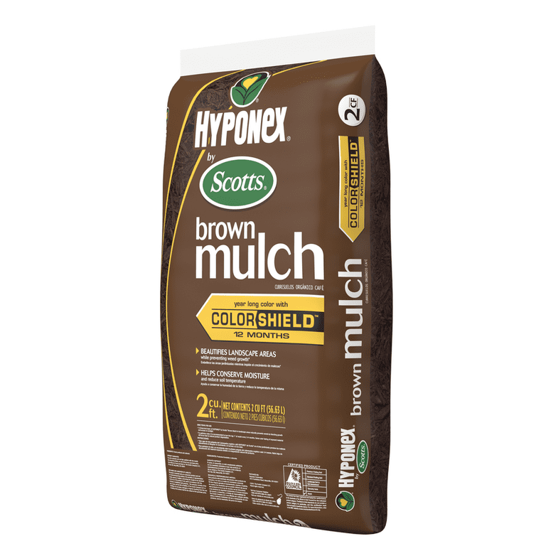 Hyponex by Scotts Brown Mulch, 2 cu. ft., Provides Year-Long Color