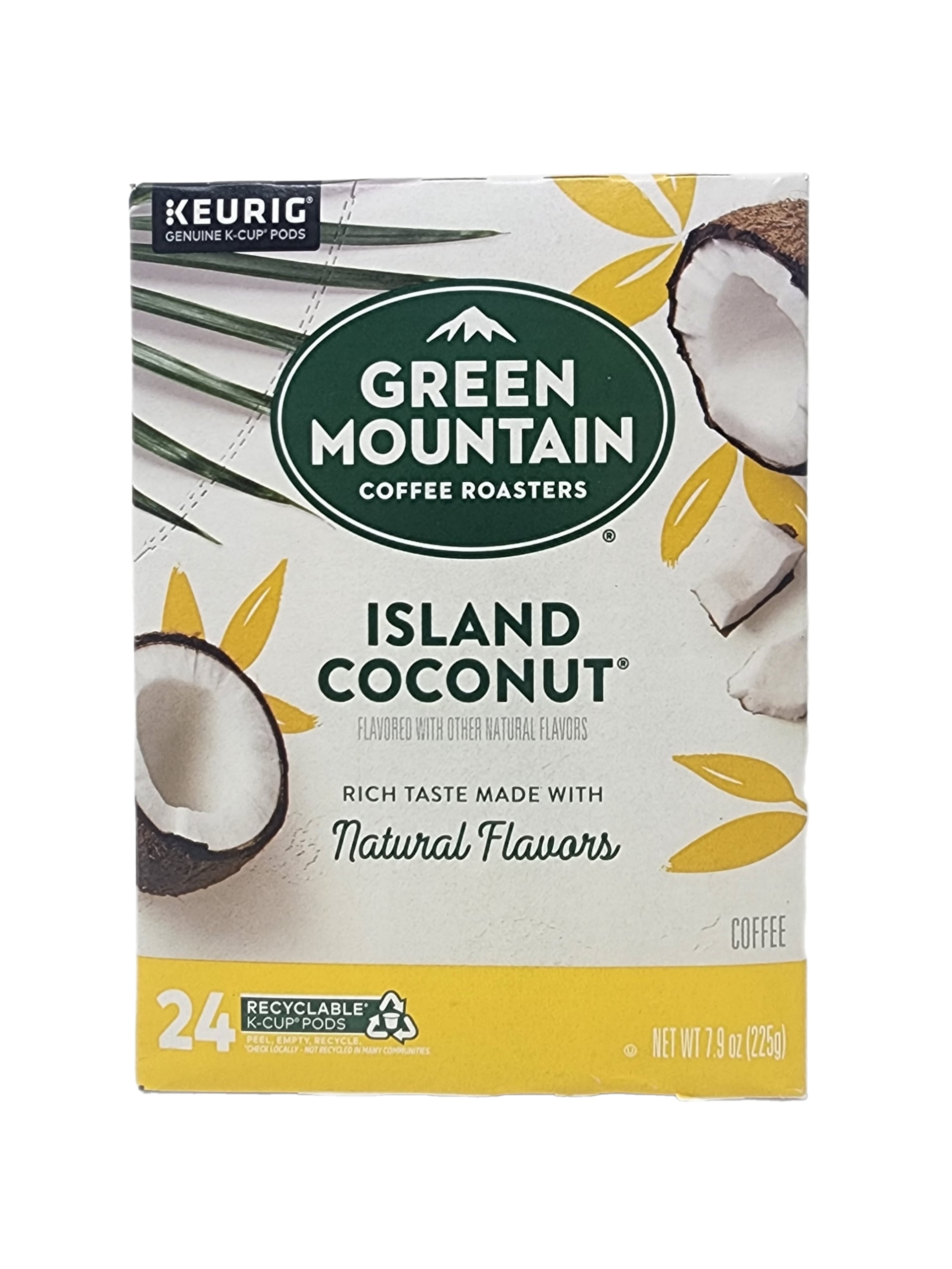 Green Mountain Island Coconut Light Roast Coffee K-Cup Pods, 48 Total