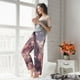 thumbnail image 5 of Balery Pink Lotus Buddha Pantalones de pijama para mujer, pijamas ultraligeros, pantalones de estar por casa-Medium, 5 of 6