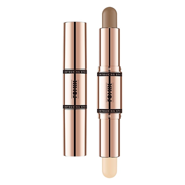 Fiudx Lápiz de Contorno, Iluminador de Doble Cabezal, Aplicador de Sombras Mate, Herramienta para Esculpir y Difuminar, de Uso Diario, Imprescindible para El Maquillaje Diario, Práctico Tamaño de Via