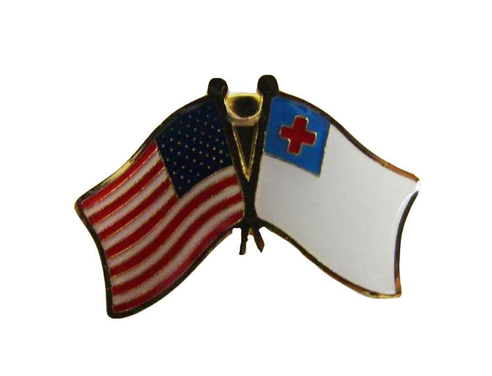 Pack of 50 USA American Ivory Coast Cote Friendship Flag Hat Cap lapel Pin 
