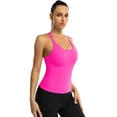 thumbnail image 3 of Charmo Women's Scoop Neck Ribbed Tank Tops Slim Straps Cropped Tops Built in Bra, 3 of 5