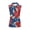 Tie-Dye American Flag Star Pattern, variant on Whosucclay Palm Tree Island Print Golf Athletic Vest for Female Comfort Casual Quick Dry Women's Sleeveless Golf Shirts XS - 2XL