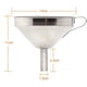 thumbnail image 4 of Embudo de acero inoxidable, embudo de cocina de acero inoxidable 304 de 5 pulgadas con filtro colador de acero inoxidable y colador de filtro de alimentos de malla 300 para transferir líquidos Xemadio 2034079, 4 of 8
