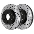 thumbnail image 2 of Geelife Rear Drilled and Slotted Brake Rotors & Pads for Chevy Silverado 1500 GMC Yukon, 2 of 8