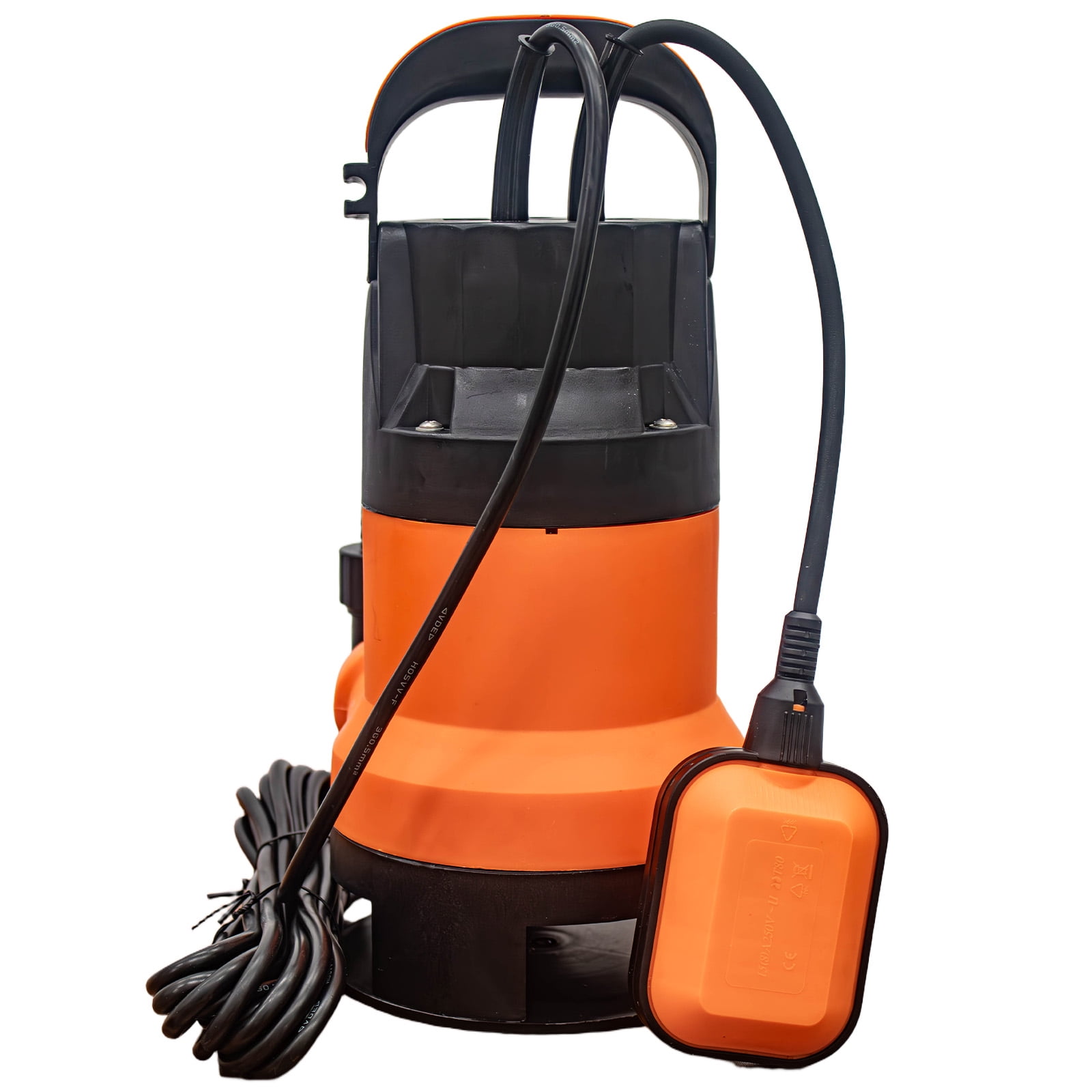 0.5HP Submersible Sump Pump with Auto Float Switch, 83m³/h Flow 7m Lift, Waterproof Dirty Water Pump for Basement Pool Pond Garden Drainage