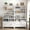 White, variant on Homieasy 2-Pack Rustic Brown Vertical File Cabinet with Shelves, Charging Station, Lock, Large Drawer & Printer Stand