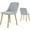 Grey 2Pcs, variant on Modern Dining Chairs Set of 2, Fabric Upholstered w/So-Lid Oak Legs, Ergonomic Backrest, 300Lb Capacity