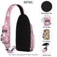 thumbnail image 3 of Sling Backpack,Tiny Ghost Halloween Pattern Crossbody Bag with Water Bottle Holder,Waterproof Sling Bag for Men/Women with Chest Phone Holder for Hiking,Travel, 3 of 6