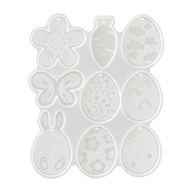 Molde de silicona para velas con forma de huevos de conejo y flores, herramientas para hacer velas y jabones, de yeso epoxi.