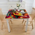 thumbnail image 3 of HAOXIT Circle Table Cloths Hair Tablecloths Decoration Polyester for Outdoor Indoor Home Party Picnic Pink White, 3 of 7