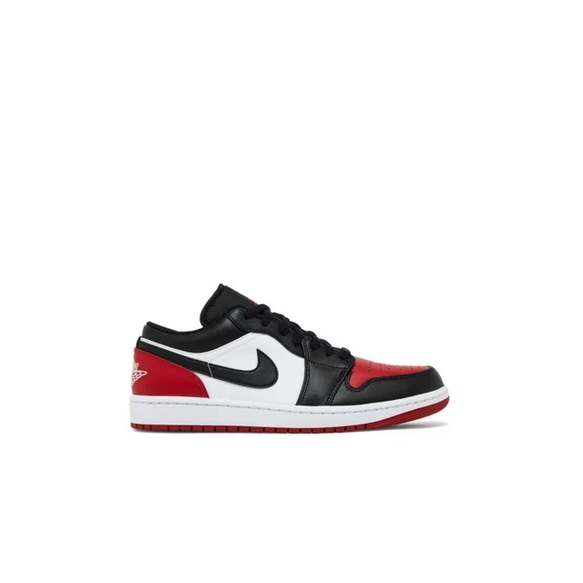 Ni - ke AIR JORDAN 1 LOW BLACK RED WHITE MEN'S SIZE 13 CASUAL LIFESTYLE STREETWEAR