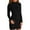 Black, variant on Kixjoy Black Dresses for Women Long Sleeve Mockneck Ribbed Dress Plain Fashion Thermal Slim Fit Dress Party Casual Winter Womens Clothes, Black S