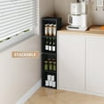 thumbnail image 4 of HOMLUX 9" x 10" x 21" Space-saving Storage Shelf 2 Tier Bookcase, Suitable for Small Space, Black, 4 of 6