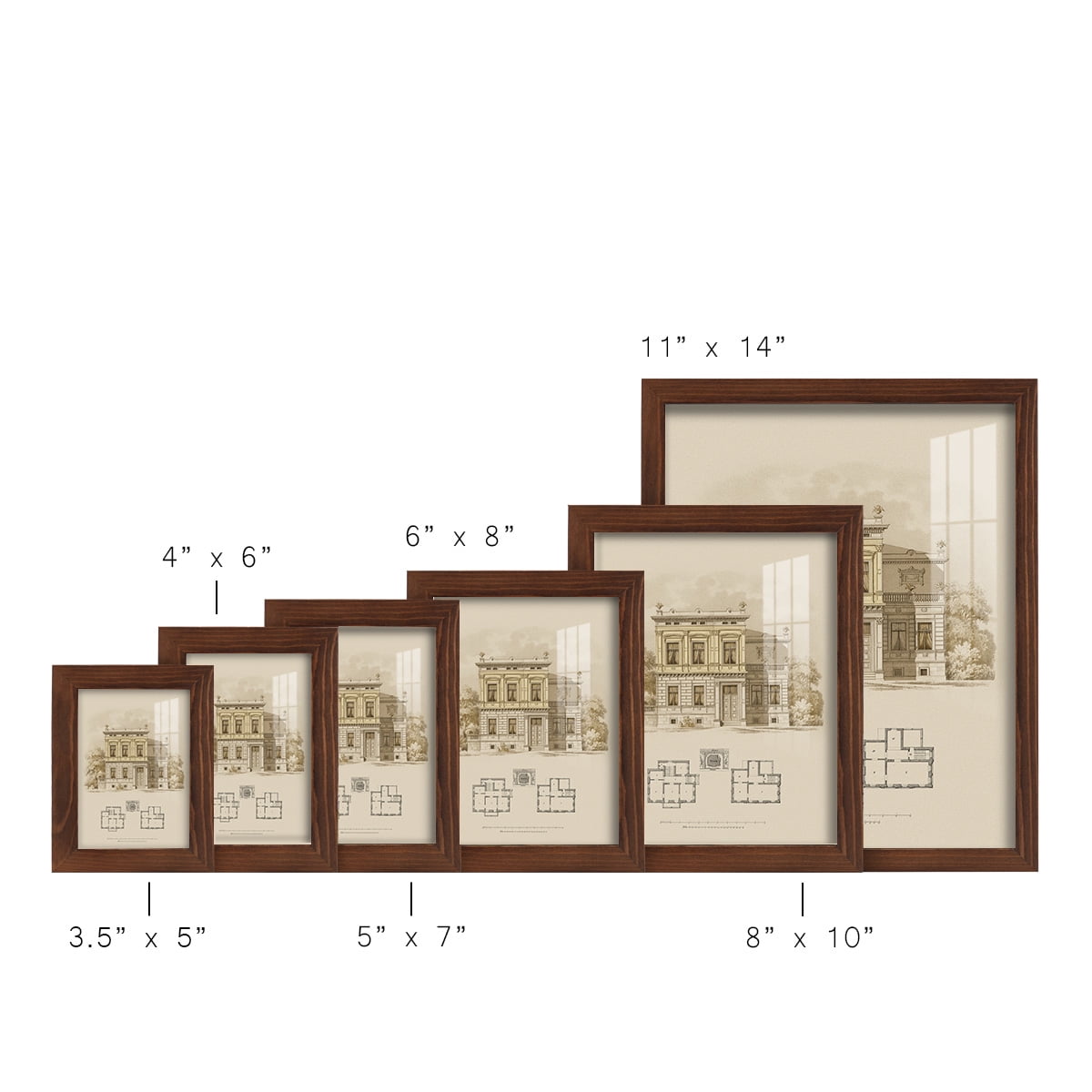 Estate and Plan III -Framed Print w/glass-Chestnut