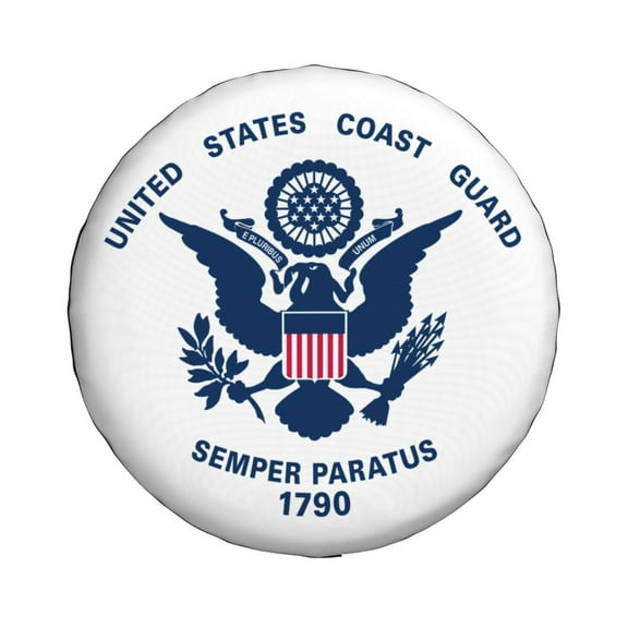US Coast Guard Spare Tire Cover Windproof and Rainproof Wheel Protection Cover 14 inch