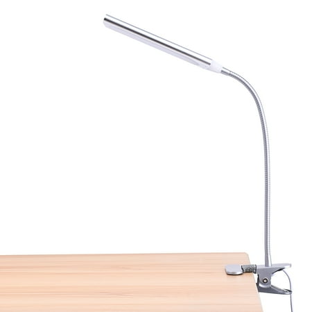 KOOTION LED Desk Lamp, Flexible Gooseneck Metal Table Lamp, 3 Color Temperatures, 11 Brightness Levels ,Touch Control Clip Light, USB Portable Reading Office Lamp,