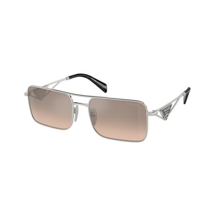 Sunglasses Prada PR A 52 S 1BC8J1 Silver Brown Mirror Gra