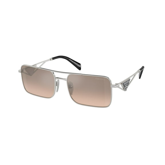 Sunglasses Prada PR A 52 S 1BC8J1 Silver Brown Mirror Gra