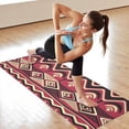 thumbnail image 6 of Red Geometric Striped Pattern Hot Yoga Mat Towel Non Slip for Hot Yoga - Quick-Drying Yoga Mat Cover with 4 Corner Pockets with Travel Bag - Hot Yoga Towel Non Slip 70"x26", 6 of 6