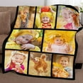 thumbnail image 4 of Custom Blanket with Photos Text Customized Blanket Personalized Flannel Throw Blankets for Adult Kid Birthday Christmas Fathers Mothers Valentines Day Customized Gift Blankets, 4 of 5