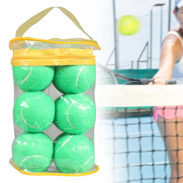 12 pelotas de tenis, pelotas de entrenamiento, 6,45 cm de diámetro, práctica, pelotas de práctica, pelotas de juguete para perros para juegos, jugar Verde
