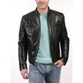 thumbnail image 2 of Noora Men&rsquo;s black biker jacket with zipper pockets, 2 of 5