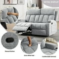 thumbnail image 3 of Bonzy Home Loveseat Recliner Sofa for Living Room, Extra Wide Modern Overstuffed 2 Seat Reclining Manual Sofa Chair,Breathable Fabric, Light Gray(Loveseat), 3 of 9