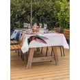 thumbnail image 3 of Outdoor Tablecloth with Umbrella Hole for Patio/Picnic/Party/Camping, Pink Purple Hummingbird Waterproof Table Cloth Rectangle Table Cover Washable, Spring Oil Painting Sunflowers (60"x 120"), 3 of 8