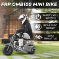 thumbnail image 5 of Plus Package 99cc Gas 4-Stroke Mini Bike for Teens 13+, Pull Start, Rear Disc Brake, All-Terrain Tires, Up to 28 MPH, 220 lb Capacity, Includes Headlight & Gloves, 5 of 6