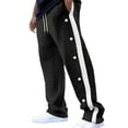 thumbnail image 1 of Uinagy Men's Drape Color Block Jacquard Button Wide Leg Pants, 1 of 7