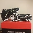thumbnail image 2 of Under Armour Flash Youth MC Football Cleats, Black/ White, 2 of 3