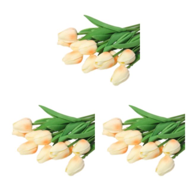 Inteprter Paquete de 10 hermosas flores de PU para decoración de fiestas, hechas de champán sin marchitamiento, no tóxico, buena sensación de Type1 NO1