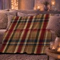 thumbnail image 6 of Traditional Tartan Plaid, Festive autumn celebration Scene, Warm Flannel Blanket for Ranch House and Living Room with Detailed Artwork, Art Lovers Christmas Gift, Festive Home Decor, 6 of 9