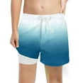 thumbnail image 3 of MUXiin Boys Swim Shorts Compression Liner High Elastic Gradient Toddler Bathing Suit Swimsuit Light UPF Quick Dry Swimwear, 3 of 4