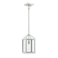 thumbnail image 2 of White with Polished Nickel Accents One Light Pendant from the Carlton Collection, 2 of 6