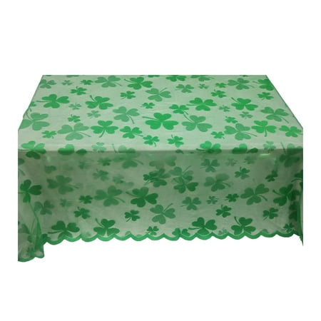 

Saint Patrick s Day Table Runner Tablecloth Embroidered Green Shamrock Clover Tablecover Irish Dinner Party Decor