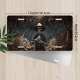 thumbnail image 2 of 1 Pcs 2D Flat License Plate Covers & Frames, Skeleton in the For Decorative Front, Waterproof For Decoration Aluminum License Plate Covers & Frames Cover For Men Women, 12" X 6", 2 of 6