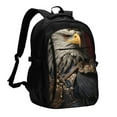 thumbnail image 1 of Balery Noble Style Bald Eagle Mochila con carga USB para hombre y mujer - Mochila impermeable y antirrobo para laptop con puerto USB para viajes, trabajo, 1 of 7