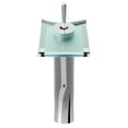 thumbnail image 3 of Novatto GF-011CH-C Squared Waterfall Clear Glass Vessel Faucet in Chrome, 3 of 5