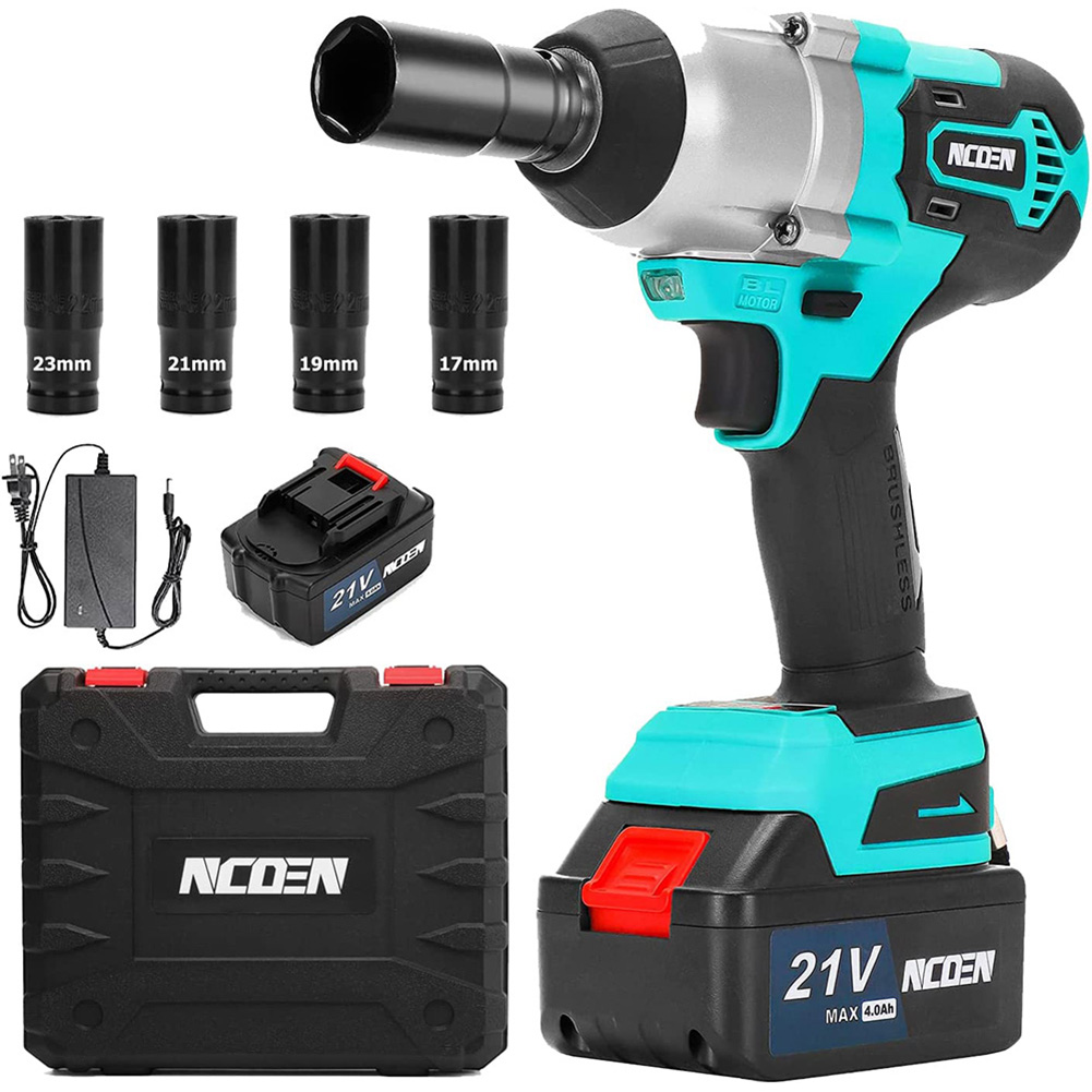 Brushless Impact Wrench 1/2 Impact Gun, 21V Power Brushless Impact Driver,600N.M Impact Gun