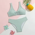 thumbnail image 3 of GYRATEDREAM Girls Bikini Set Two Piece Kids Color Block Swimsuit Teen Bathing Suits Girls' Swimwear for 8-14 Years, 3 of 5