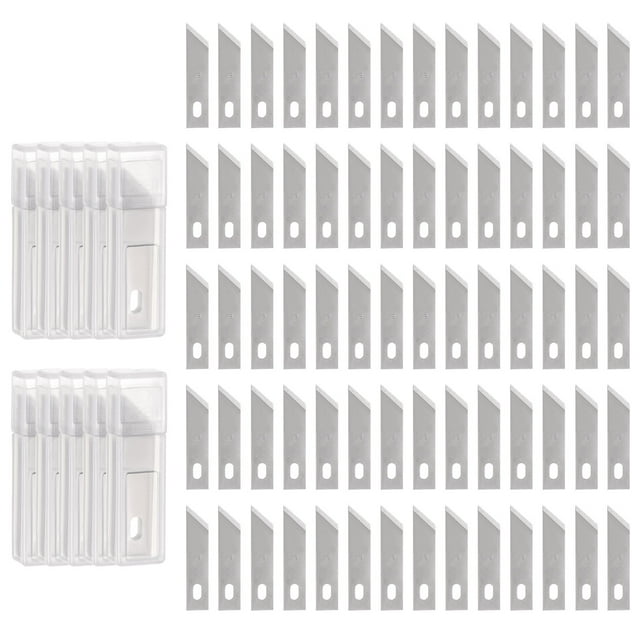 Unique Bargains Lames de Couteau Exacto #19 Lames de Couteau Passe-Temps Lames Exacto de Précision Recharges de Lames de Couteau Passe-Temps Lot de 100